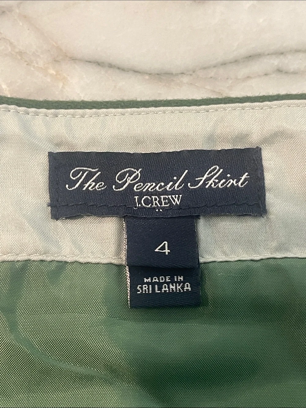 J.Crew Luxury Pencil Skirt In Double Serge Wool Size 4